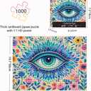GIVEITALL 1000 Pieces Puzzles for Adults Kids,Flower Eyes Jigsaw Puzzle 1000 Pieces,High Difficult Challenging Puzzles Large Piece Colorful Art Family Decoration Gifts Puzzle (Flower Eyes)