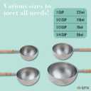 Karma, Stainless Steel Cane Wrapped Measuring Cups, Set of 4 Measuring Cups