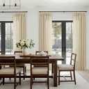 Beige Linen Sheer Curtains 96 Inches Long Memory Shape Trained Pinch Pleated Curtain for Living Room with Hooks Rings Back Tab Pinch Pleat Drapes 96 Inch Length for Boho Bedroom Dining Room 1 Panel