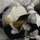 ShinyRelief 4 Pcs Winter Figurines Resin Gnome Tabletop Snowflake Antlers Sculpture Decoration Winter Black White Centerpiece for Home Dining Room Party Supplies Gifts Decor