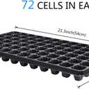 10-Pack Seed Starter Kit,72 Cell Seedling Tray Cell Seed Trays for Flat Trays Germination,Plastic Tray Nursery Pots Mini Propagator Plant Grow Kit Plug Tray Starting Trays for Seedling Germination