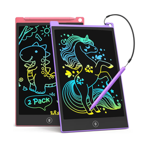 TECJOE 2 Pack LCD Writing Tablet, 8.5 Inch Colorful Doodle Board Drawing Tablet for Kids, Kids Travel Games Activity Learning Toys Birthday Gifts for 3 4 5 6 Year Old Boys and Girls Toddlers