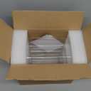 64oz Rectangle Airtight Glass Storage Containers with Bamboo Lids (Set of 3), Square Food Storage Jar, Pantry Organizers for Cereal, Flour, Pasta and Coffee beans (with Black Lable)