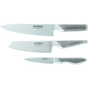 Global 3 Piece Set with Chef's, Vegetable and Paring Knife, 1 pack, Stainless Steel