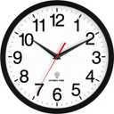 Atomic Wall Clock, Modern 14 Inch Battery Operated Wall Clocks, Analog Clock for Living Room, Office, Home, Bedroom, Kitchen, Bathroom(Black)