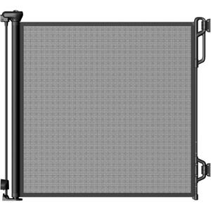 Retractable Safety Baby Gate or Mesh Dog Gate,Durable Portable Mesh Retractable Gate,Easy to Use for Stairs, Doorways, Hallways, Indoor, Outdoor, 33.5" Tall, Up to 45" Wide, Black