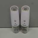 AmuseWit Gravity Electric Salt and Pepper Grinder Set [White Light] USB Rechargeable Automatic Pepper and Salt Mills,Adjustable Coarseness,One-Handed Operation, White