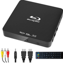 Didar Blu Ray DVD Player, Ultra Mini 1080P Blue Ray Disc Player Home Theater Play All DVDs and Region A 1 Blu-Rays, Support Max 128G USB Flash Drive + HDMI/AV Output + Built-in PAL/NTSC with Cables