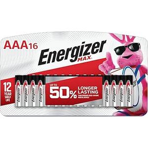Energizer MAX AA Batteries & AAA Batteries Combo Pack, 16 AA and 16 AAA 12set
