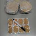 6 Pack Wooden Wide Mouth Lids for Mason Jars with Silicone Airtight Reusable Bamboo Wooden Storage Lids with 2 Label and 1 Pen