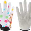 Kids Half Long Finger Climbing Gloves for Age 1-10 Boys Girls Gymnastics Monkey Bars, Good Grip Control Gloves for Scooter Balance Boards Biking Fishing Outdoor Sports