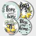 Tucocoo Rustic Lemon Stove Burner Covers,Home Sweet Home Decor Gas Stove Burner Covers 8 10 Inches Stove Top Covers Electric Stove 4 Pcs Spring Metal Stove Cover Gas Stove Top Covers, Cooktop Decor