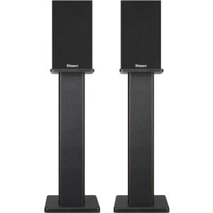 Elimavi Universal Floor Speaker Stands, 22.64 Inch Surround Sound Stands Supports 150LB, Non-Slip Pads & Cable Ties, for Bookshelf Speakers,Satellite Speakers,Studio Monitors, Easy Installation,Black
