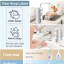 Automatic Foaming Soap Dispenser, 4-Level Adjustable Foam, Wall Mount, USB Rechargeable, 12.8oz/380ml, Touchless Hand & Dish Soap Dispenser for Bathroom, Kitchen, Hotel, Restaurant