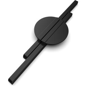 homdiy 6 Pack Black Cabinet Pulls Half Moon Drawer Pulls Semicircle Kitchen Cabinet Handles Modern Black Hardware for Bathroom Cupboard 5 Inch(128mm) Hole Center