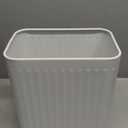 TrashAid Small Bathroom Trash Can, 2.1 Gallon Bathroom Garbage Can, Stainless Steel Waste Basket for Office, Under Desk, Bedroom, Rv, White