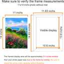 BESCRCL 11x14 Picture Frame Black Set of 6, Display Pictures 8x10 with Mat or 11x14 without Mat, Photo Frames for Wall Mounting