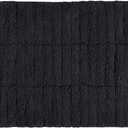 Zone Denmark Luxury Tiles Bath Mat - Stylish & Functional Non Slip Shower Mat for Bathroom - 100% Cotton Craftsmanship Easy Clean Washable Elegance for Ultimate Comfort (Black), 31"x19"