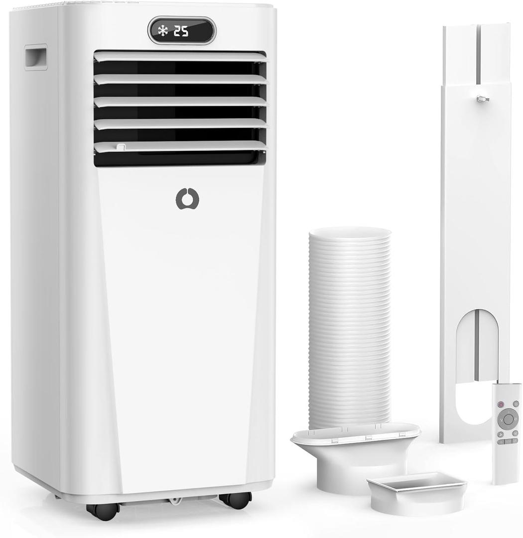 Portable Air Conditioners,10,000 BTU 3-in-1 Portable AC unit for Rooms up to 450 Sq. Ft, Featuring 24H Timer, Smart Sleep Mode, Window Kits Included, Perfect for Bedrooms, Kitchens, and Apartments