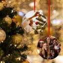 30pcs Sublimation Ornament Blanks, 3 inch Round MDF Personalized Sublimation Blanks Pendants Double Side Christmas Tree Discs Hanging Ornaments DIY Crafts Gift Decoration