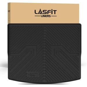 LASFIT Cargo Mat for Kia Seltos 2026 2025 2024 2023 2022 2021 | (Only Fit with Cargo Floor in the Lower Position) All Weather TPE Custom Fit Cargo Trunk Mat Accessories, Black