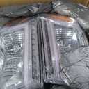 LED DRL Headlight Assembly,Fit 2009-2018 Dodge Ram 1500/10-18 Ram 2500 3500 4500 5500(Only fit factory dual beam halogen headlights, Additional H4 bulb required) Chrome Housing Amber Reflector