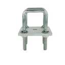 2PCs Square U-Bolt Kit for Boat Trailer Axle Leaf Springs, Trailer Leaf Spring U Bolts, for 2x2 Axle, 4-3/4" Long, 2 Pack