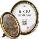 97 Decor Vintage Oval Picture Frame 8x10 - Black Gold Oval Frame 8x10, 8 By 10 Antique Wall Photo Frames Hanging, Vintage Frames 8x 10