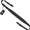 KRYDEX Tactical 2 Point Sling Rifle Sling Wide Shoulder Padded Strap,Length Adjustable (Black)