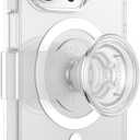 PopSockets iPhone 14 Pro Case with Phone Grip and Slide Compatible with MagSafe, Phone Case for iPhone 14 Pro, Wireless Charging Compatible - Clear