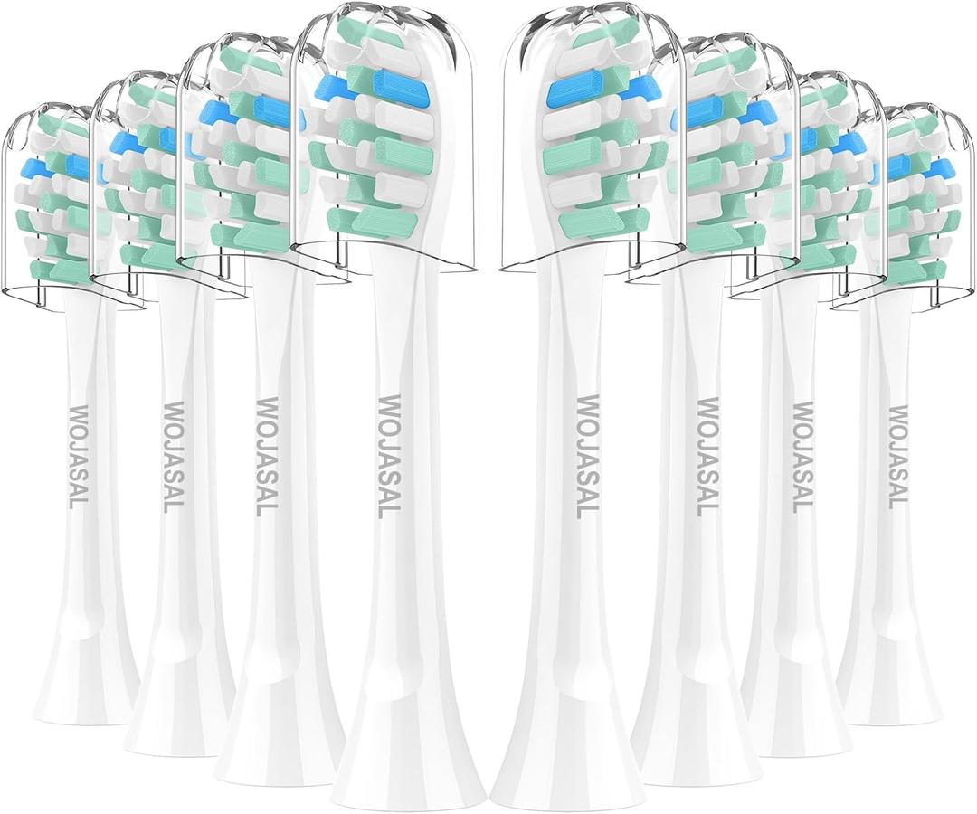 Replacement Brush Heads Compatible with Philips SoniCare Electric Toothbrushes, Dupont Bristles for Effective Cleaning, Snap-on System, 8 Pack, White