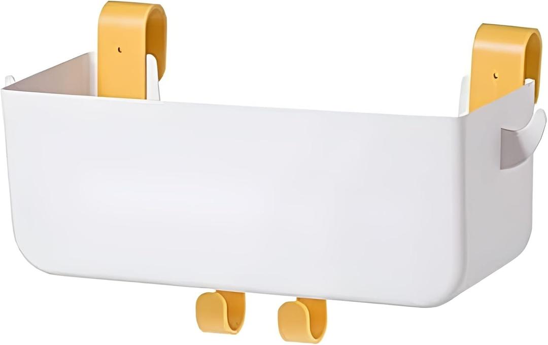 Bunk Bed Shelf for Top Bunk Bunk Bed Accessories for Kids Bedside Storage Plastic Bunkbed Accessories with Hooks, White