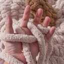 Crafted By Catherine Chunky Chenille Yarn - 2 Pack (8 oz / 227 g, 31.7 Yards Each Skein), Ivory, Gauge 7 Jumbo