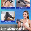 3-in-1 Detachable Massage Gun Deep Tissue, Ergonomic Extension Handle Back Massager for Pain Relief, Portable Percussion Muscle Massager for Shoulder, Thigh, Waist & Neck, FSA-HSA Eligible