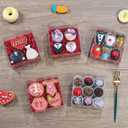 TEMLQPACK 50pcs 5x5x2 Inch Bakery Boxes with Window Cookies Boxes Soap Box Chocolate Truffle boxes Macaron Boxes Gift Treat Boxes for Cake Browine pastries, Dount or gifts goodies Party Favor