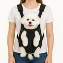 Dog Backpack Carrier, Adjustable Pet Front Carriers, Legs Out Carrying Sling Travel Bag for Small Medium Dogs 4-7 Lbs, Soft Wearable Puppy Chest Carry Backpacks for Walking/Hiking/Camping/Traveling, M