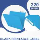 File Folder, PANDRI 220 Pack Colored File Folder, 1/3 Cut Tabs, Letter Size, Assorted 6 Colors Filing Folder for Office School Business
