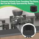 Stove Knob Safety Covers for Child Baby Proofing Kitchen Oven Knob Locks Universal Gas Burners Childproofing (5-Pack) (Black - Translucent)