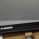 Heavy Duty Bypass Sliding Closet Door Track Hardware 48", 4 FT Aluminium Pocket Door Track Rail Set, Smoothly and Quietly, for 2 Door System,Black