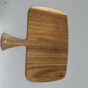 Nuenen Wood Cutting Board with Handle 12x11x0.47 Inch Acacia Bamboo Wooden Serving Kitchen Chopping Boards for Pizza, Bread, Cheese, Charcuterie, Fruit, Vegetables(1 Pcs, Acacia)