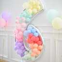 Skywin Large Numbers for Party Decor - 65 Inch Giant Number Eight Balloon Frame, Birthday Numbers (Silver) (Six)