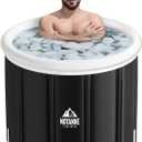 Ice Bath Tub,155 Gallons Inflatable Cold Plunge Tub for Athletes' Recovery - Portable Outdoor Polar Pod Recovery Solution,39.3'' x 29.5'' 