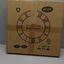 Large Wall Clock for Living Room Decor, Non Ticking Silent, Battery Operated Modern Vintage Wood Wall Clock Oversized Decorative Wall Clock for Bedroom Kitchen Farmhouse Office Decor (16inch, Antique Bronze Metal - Roman Numerals)