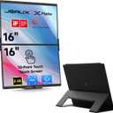 JSAUX FlipGo Touchscreen 16" 2.5K Dual Screen Portable Monitor & Flex Folio