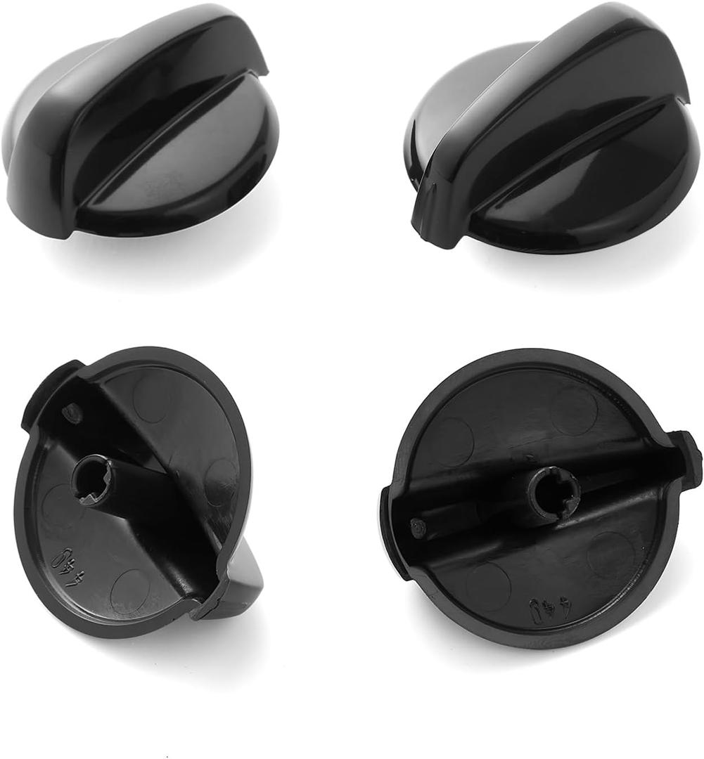 WB03K10216 Stove Knobs Cooktop Replacement Parts for GE Range Cooktop Oven Knobs KIP 5F30 222D1140 General Electric Black Gas Cooktop GE Surface Burner Control Knobs 4 Pcs