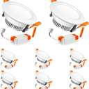 LEDLightsWorld 3 Inch LED Recessed Lighting Dimmable Downlight, 5W (40W Halogen Equivalent), 3000K Warm White, CRI80, Recessed Ceiling Light with LED Driver (8 Pack)