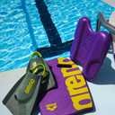 Arena Unisex Adult Powerfin Pro II Swim Training Fins Men and Women Silicone Short Blade Flippers Left-Right Customized, Sizes 42-43