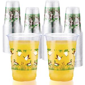 Greencian 100Pcs 16OZ Graduation Party Plastic Cups Class of 2026 Graduation Disposable Cups Pink Flower Plastic Tumblers Disposable Drinkware for 2026 High School College School Grad Party Supplies