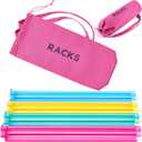 Pink Drawstring Mahjong Rack Bag for Mahjong Game Storage Mah Jong Tile Bags for Tiles and Pushers Rack Storage Carrying Bags Gifts Accessories, Bag Only