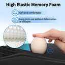 YIWEI Ergonomic Mouse Pad with Wrist Support - Gel Memory Foam Mouse Mat for Computer Keyboard & Laptop - Non-Slip Base, Pain Relief for Home Office & Gaming - Black